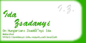 ida zsadanyi business card